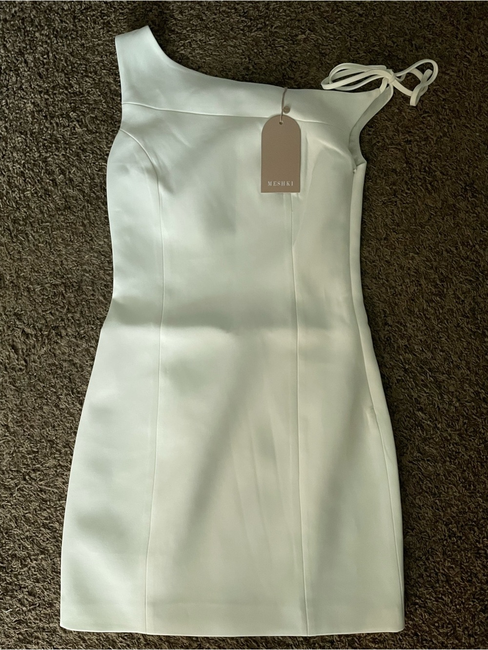 Meshki One-Shoulder White Mini Dress
